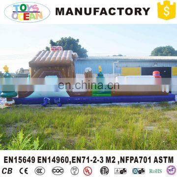 Outdoor inflatable chrismas obstacle course, inflatable bouncers for amusement park