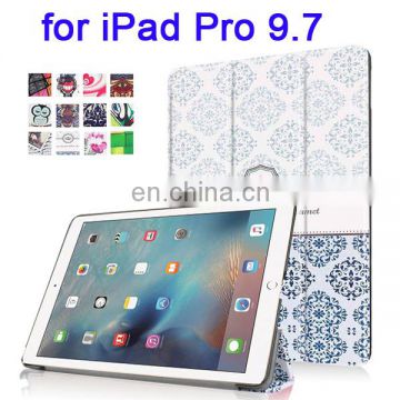 Different Patterns Tri-fold Flip Stand Smart Weak UP Sleep PU Leather Case for iPad Pro 9.7, for iPad Pro 9.7 Case