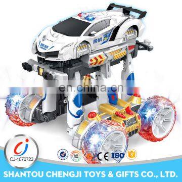 2017 New products remote control stunt deformation robot car toy