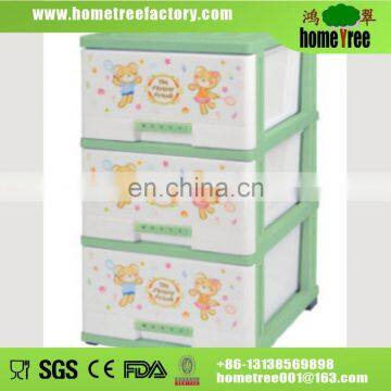 three layers printing plastic storage drawers