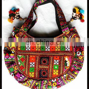 Bohemian Style Rajasthani Unique Designer Big Gypsy Banjara Tote Style & Side Cloth Heavy Jaquard Latest Shoulder Bag