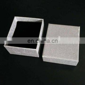 Shine Sliver paper ring box with foam insert