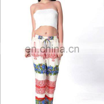 digital printed custumed women pant Trouser plazoo style loose pants breathable casual harem pant trousers