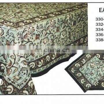 HAND BLOCK PRINTED TABLE CLOTH MAT & NAPKIN