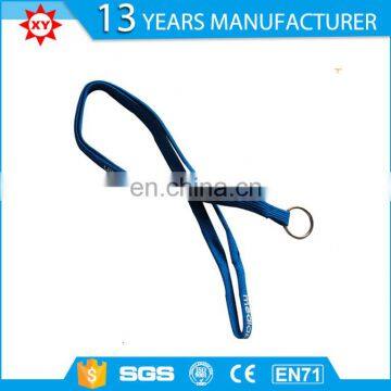 Blue Polyester Personalized Rope Lanyard Strap