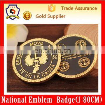 2015 hot sale round shape double colors gold and black Russia army challenge coin military souvenir coin (HH-souvenir coin-0061)