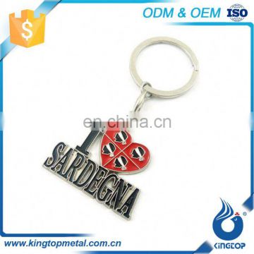 Tourism Souvenir Different Countries Metal Numbers Key Chain Ornamental Keys Keychain Jewel