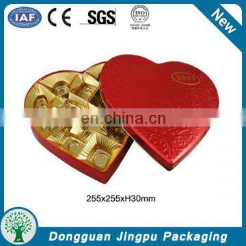 china factory wholesale sweet heart shaped chocolate tin box chocolate bar