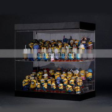 Factory customized led acrylic toy Collectibles display show case, Mini Figure model storage box