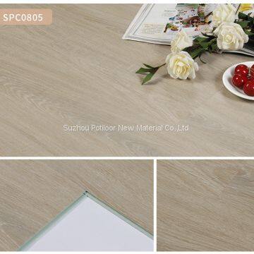 SPC floor PVC flooring sheet tiles slotted click lock 5.0mm thickness 0.3mm wear layer