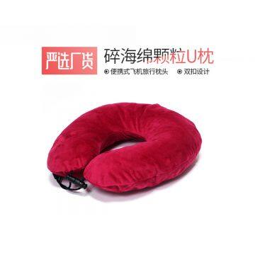 Crushed memory foam travel neck pillow for airplane Head support rest pillow