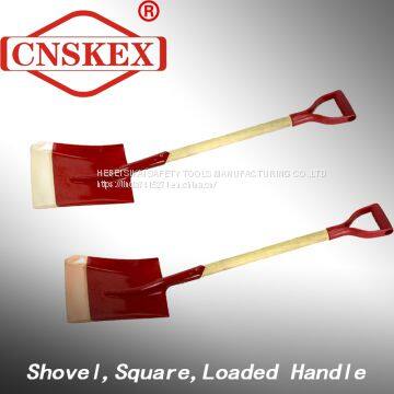 Non Sparking Tools Shovel Square Loaded Handle