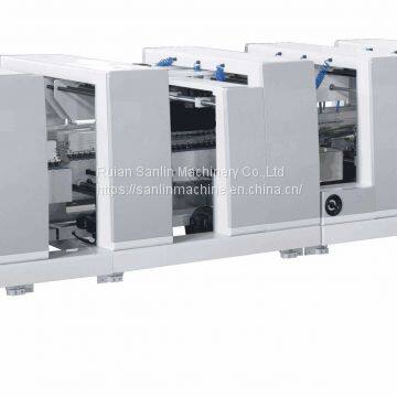 ZH-1050M Automatic 4 6 corner folder gluer machine with higher liner speed