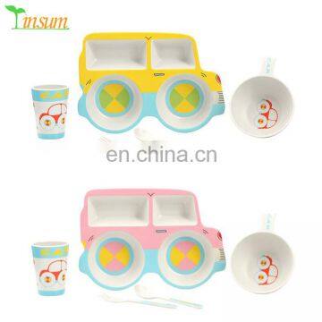 ECO Friendly BPA Free Kid Dinnerware Sets Bamboo Fibre Tableware photo-4