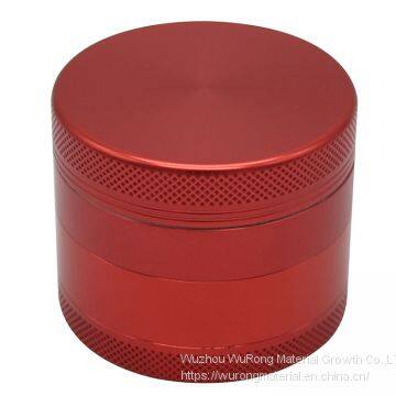 Aluminium Alloy 4-layer Flat Point Pattern Smoke Grinder as Colorful Cigar Crushing Equipment for Tobacco,smoke,cigarette photo-4