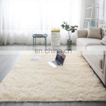 Household bedroom shag pile sponge back modern carpets rugs