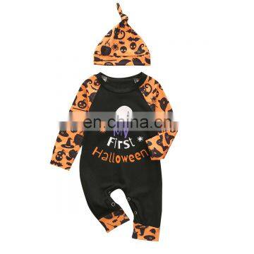 Baby Hoodie Romper And Hat Long Sleeve Bodysuit Halloween Baby Clothes