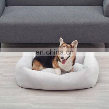 Rectangle Dog Bed Soft Velvet Fabric Pet Bed for Dogs & Cats With Non Slip Bottom photo-4