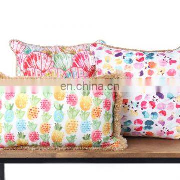 Summer Fruit Yellow Lemon Leaf Pillow Cover Waterproof Outdoor Cushions Home Decorative Cotton Linen 18x18Inch photo-7