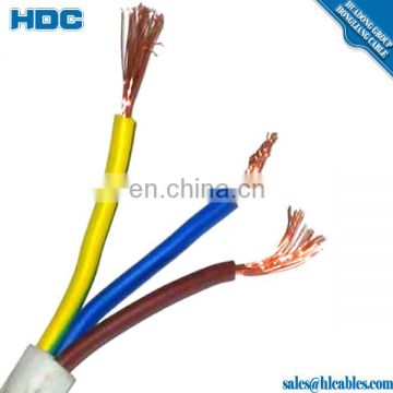 Somalia cable 500V copper wire PVC PVC jacket 3g 2.5mm2 electric cable