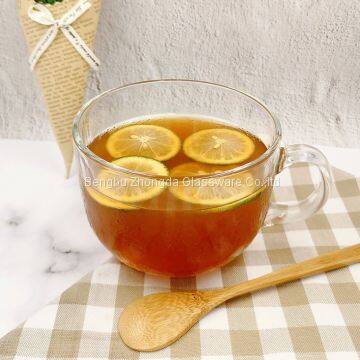 Large Capacity Coffee Mug Heat-resistant Glass Milk Mug for Tea Beverage Oats Yoghurt photo-4