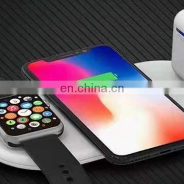 Shenzhen universal portable wireless charger Newest fast sucker Watch mobile phone headset 3 in 1 wireless for iphone charger