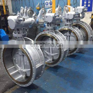 WCB Triple Eccentric Hard Seal Flanged Butterfly Valve With Worm Motorized Gear photo-6