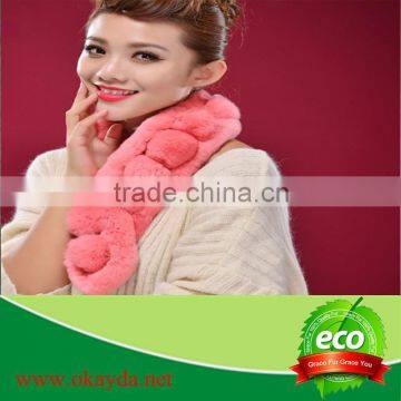 2014 Popular selling rex rabbit fur scarf