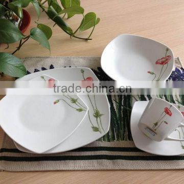 Hot sale Square Fine Porcelain dinner set & dinnerware with design