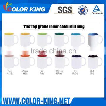 Manufacturer Wholesale 11oz Top Grade Inner Colourful Ceramic Sublimation Mug photo-4