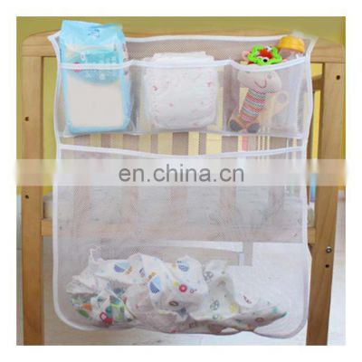 Multifunction China Baby Bed Crib Suppliers High Quality Crib Storage Bag Organizer Mesh Large Capacity Cheap Bed Hanging Bag