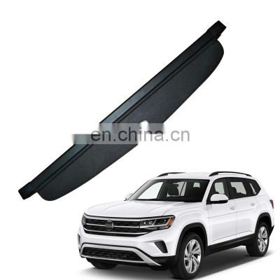 Waterproof Rear Trunk Security Shielding Shade Retractable Cargo Cover For Volkswagen Vw Atlas 7 Seats 2018-2021 Accessories