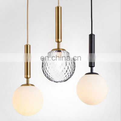 Nordic modern minimalist creativity Glass Iron plating color pendant light for decorate