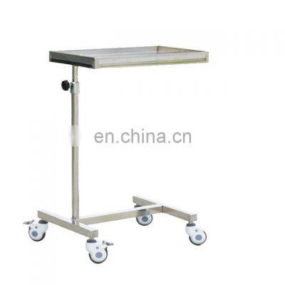 Hospital furniture instrument  Stainless Steel  surgical mayo table trolley instrument trolley for hospital use