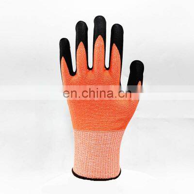 Micro Foam Nitrile Coated Oil Resistant Anti Cut Work Gloves U2 ANSI Level 5 Cut Safety Glove EN388 Guantes Anticorte De Nitrilo photo-4