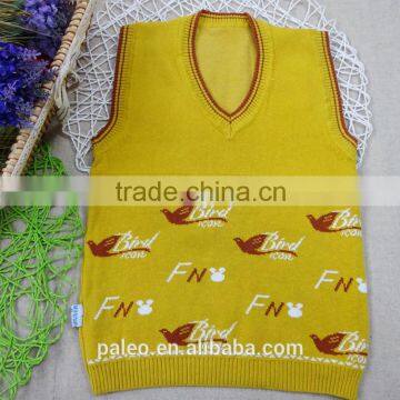 eco-friendly 100% cotton knitting children vests for spring