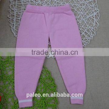 Eco-friendly 100% Cotton Knitted Parttern Infant Long Pants