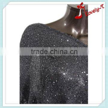 Latest Design Pull Over Crew Neck Fashion Sequined Women Poncho ,wholesale Ladies Poncho Sweater photo-3