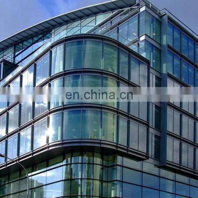 Building aluminium profile double tempered glass exterior curtain wall