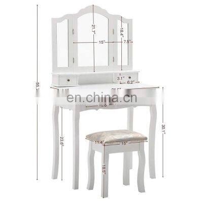 Factory Mirrored Vanity Dressing Table with mirror