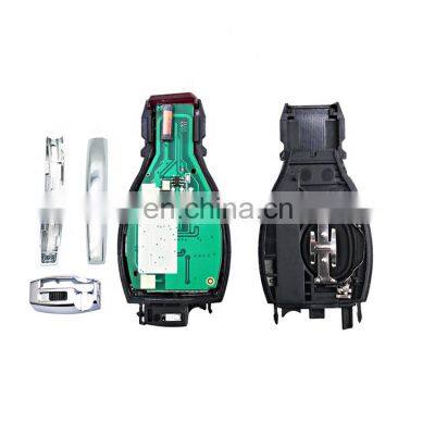 Keyless Entry 4 Buttons 433 / 315 Mhz Remote Smart Car Key Shell For Benz BGA NEC Auto Key