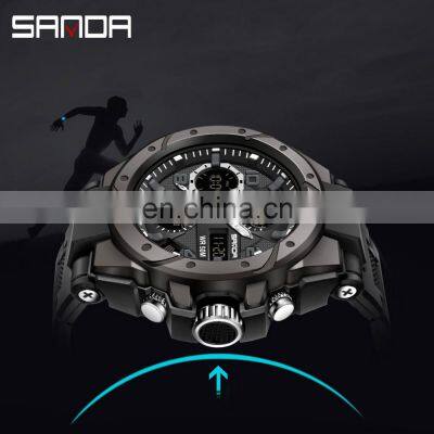 Sanda 6008 Relogio Masculino Sport Men's Watches Luminous Waterproof Analogue Digital Watches Men'S photo-4