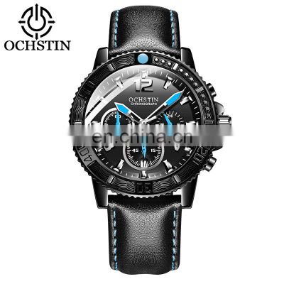 OCHSTIN 6045B genuine leather alloy luminous analog chronometer concepts exactime quartz watches