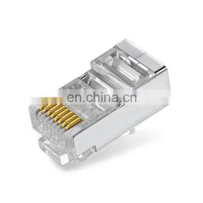 New Design 8P8C Male Cat6 STP SFTP U-FTP Connector RJ45 Transparent Ethernet Shilded Modular Plug RJ45