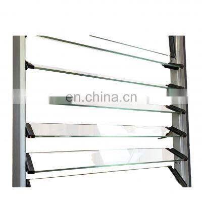 Custom Aluminum alloy Louvre Shutter Glass window transparent shutters cheap  Price