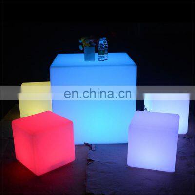 Hot sale Waterproof plastic remote control light led cube chair 40 cm led sitting cube