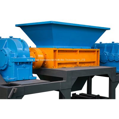 Waste Garbage Double Shaft Shredder / Metal Plastic Double Rod Squeeze Shredder Book Single Shaft Shredder