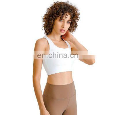 1 Pcs Custom Logo High Impact Adjustable Yoga Bra Houndstooth Sports Bra Fitness With Removable Padded Yoga Bra Top