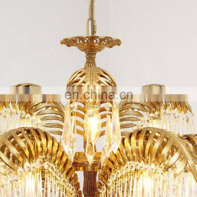 Golden Luxury Crystal Chandelier For Indoor Modern K9 Led Crystal Chandelier photo-3