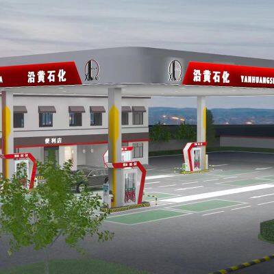 Gas Station Canopy Steel Structure Installation Design photo-4